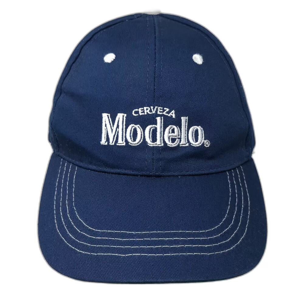 BDA Baseball Cap Blue White OS Cerveza Modelo Beer Hat Embroidered Strapback
